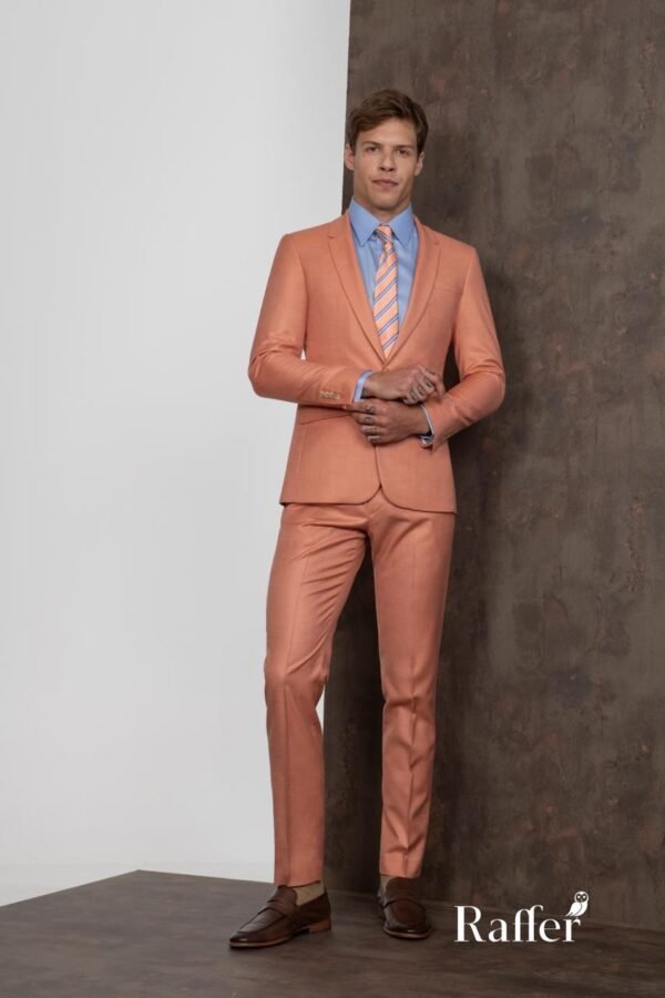 Terno Raffer Slim Fit Salmão