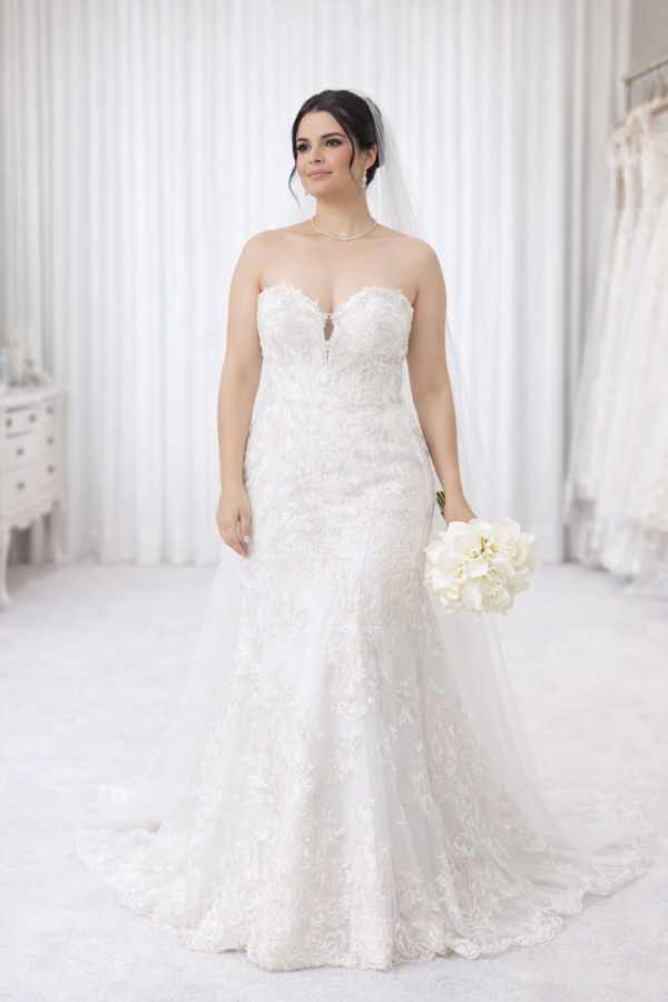 2239 - VESTIDO DE NOIVA TOMARA QUE CAIA APL RENDA EM PEDRARIA SEREIA